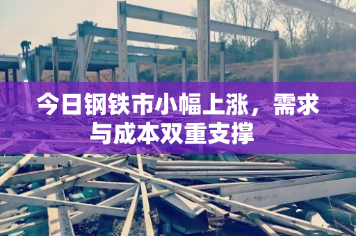 今日钢铁市小幅上涨,需求与成本双重支撑 今日钢铁市小幅上涨,需求与成本双重支撑